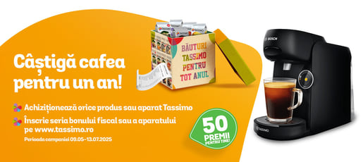 1440x644px Banner website campaign page CÂȘTIGĂ CAFEA PENTRU UN AN  tassimo